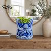Water Tray Plant Container 3D Printed Octopus Planter, Planter with Tray, Holder, Nautical Coastal Modern Home Decor Indoor Outdoor Holder for Cactus,