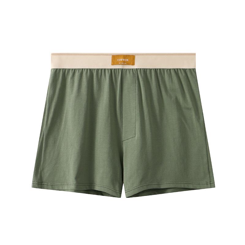 

Men s Pure Cotton Boxer Briefs - Comfortable, Breathable, Skin-Friendly Solid Colors, Trendy Home Pajama Pants M [90-100 jin]