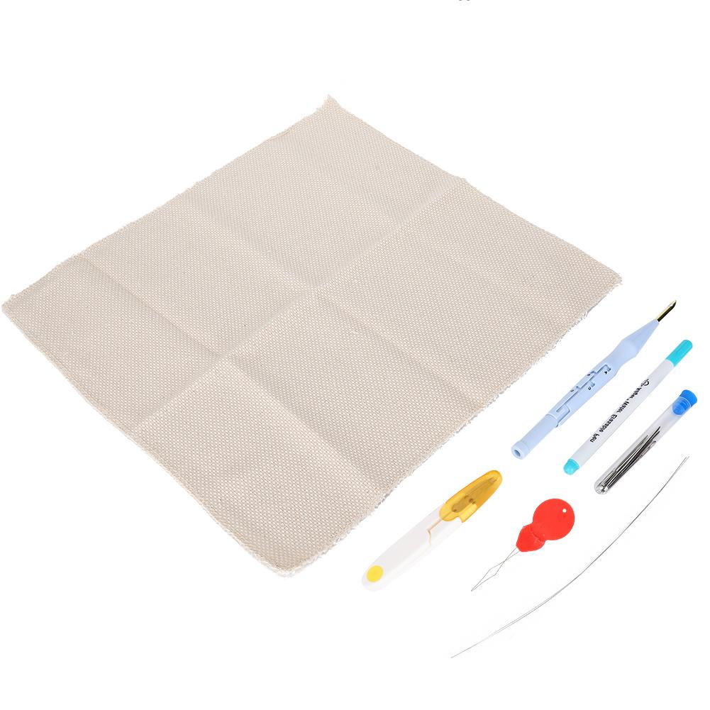 Punch Needle Stickerei Set DIY Dicke Wolle Kräftiges Messingrohr Garn Schere Werkzeuge Set