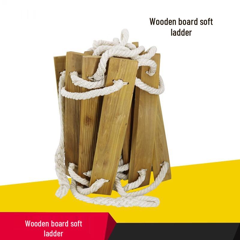 Outdoor Escape & Training Wooden Soft Ladder