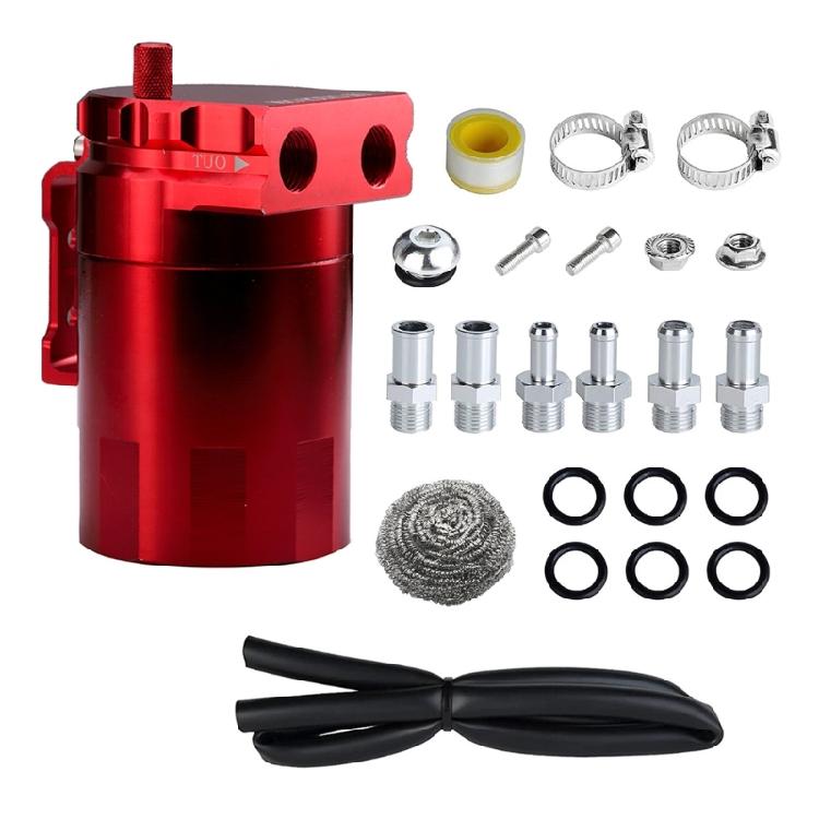 300ml Aluminum Oil Catch Can Kit Reservoir Fuel Tanks Engine Polish Baffled Car Universally Oil Catch Can
