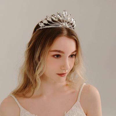 Exaggerated Oversized Crown Car Show Model Ball Wedding Princess Headwear Luxury Crystal Bride