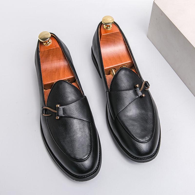 

Korean Style Men s Breathable Casual Leather Loafers - Versatile Slip-On Shoes 41