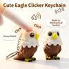 Creative Mini Fidget Keychain Built-in Mechanical Buttons Cute Frog Eagle Chick Broccoli Design for Bag Pendant Party Favors