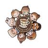 New POP MART Bubbles Cute Bean Coffee Factory Collection Spin Badge Trend Based Products PPMT-2508-0060