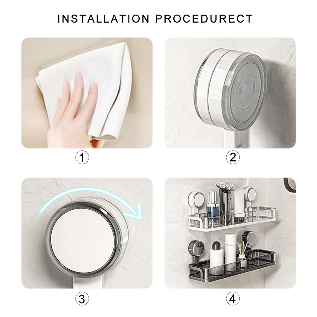 Suction Cup Storage Shelf For Bathroom Wasy Installation Bathroom Organizers Storage Rack Suitable For All Smooth Walls