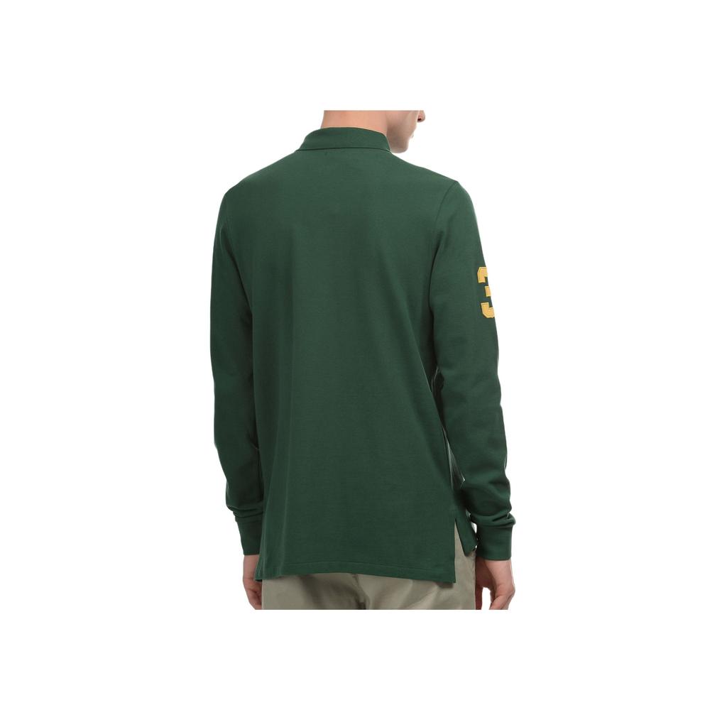 Polo Ralph Lauren Solid Color Embroidered Logo Long Sleeve Polo Shirt Men Tops Green MNPOKNI16810751-D08