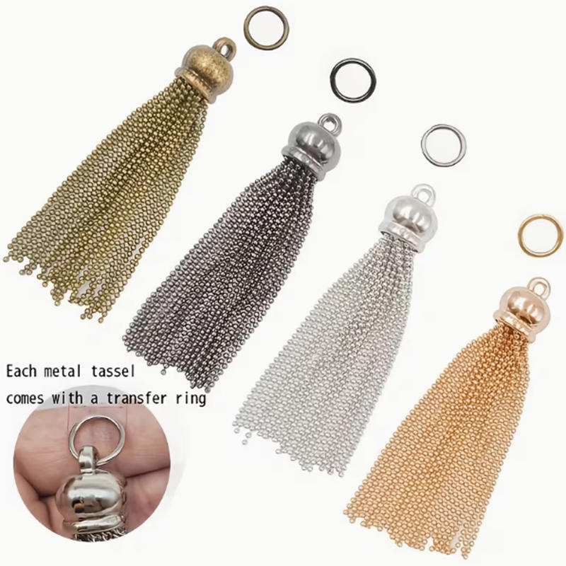 Fashion Metal Decoration Buckle Tassel Pendant Keychain for Handbag Bag Purse Hardware Accessories DIY Crafts Decor Tassel
