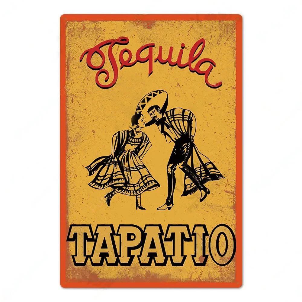 Vintage Tequila Bar Metal Tin Logo Plaque Tin Painting Bar Club Modern Wall Art Home Decoration Board Wall Painting Gift