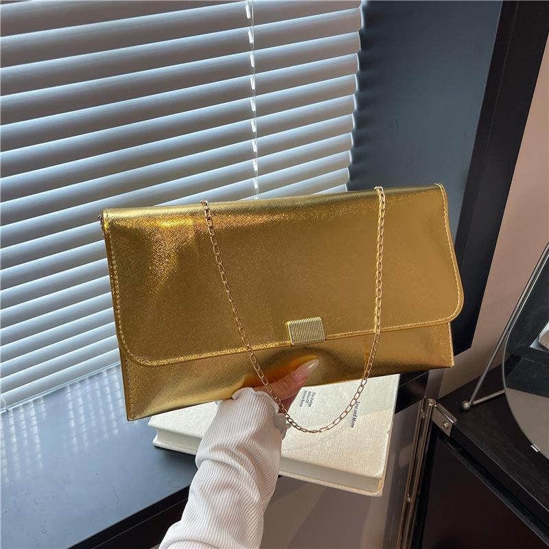 

Сегодняшняя популярная нишевая сумка-багет класса люкс, женская новая осенняя сумка на плечо, сумка-мессенджер золотой