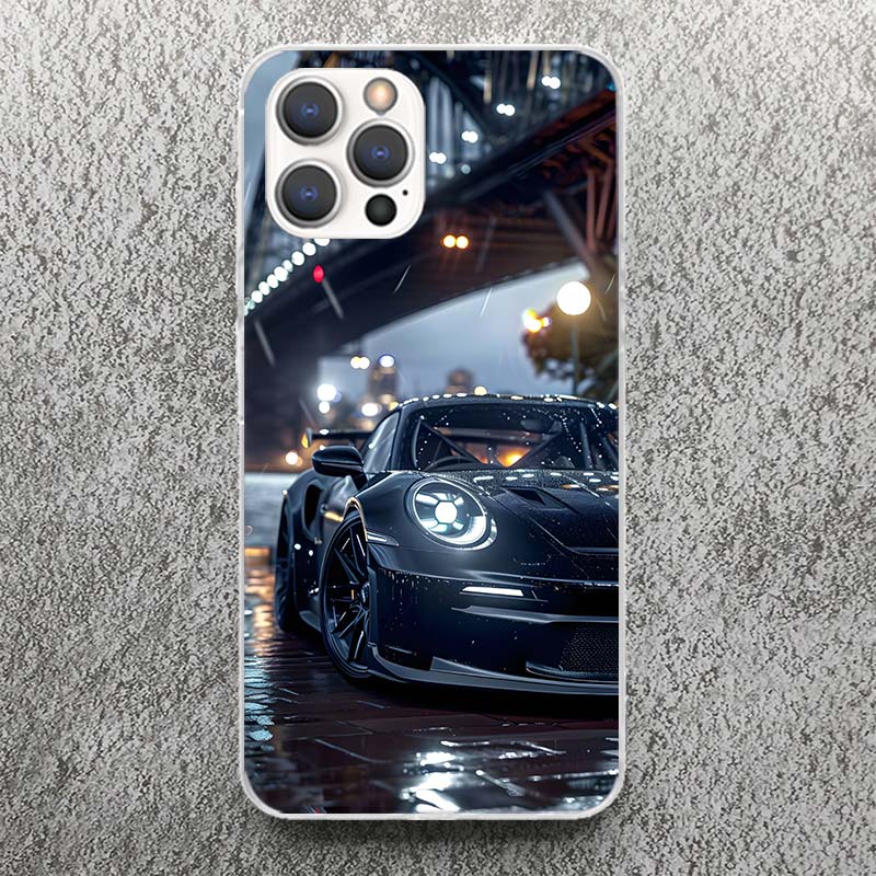 Cool Male Men Sports Cars Print Soft Case for iPhone 17 Air 16 16E 15 14 Plus 13 Mini 12 11 Pro Max Phone Shell SE 7 8 Pattern C