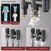 All-Copper Three-Way Diverter Valve with Triple Control Angle Faucet