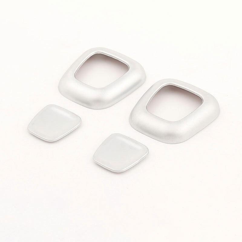 For Benz GLE GLS 2020-2022 Matte Silver Seat Headrest Button Frame Cover Trim 4*