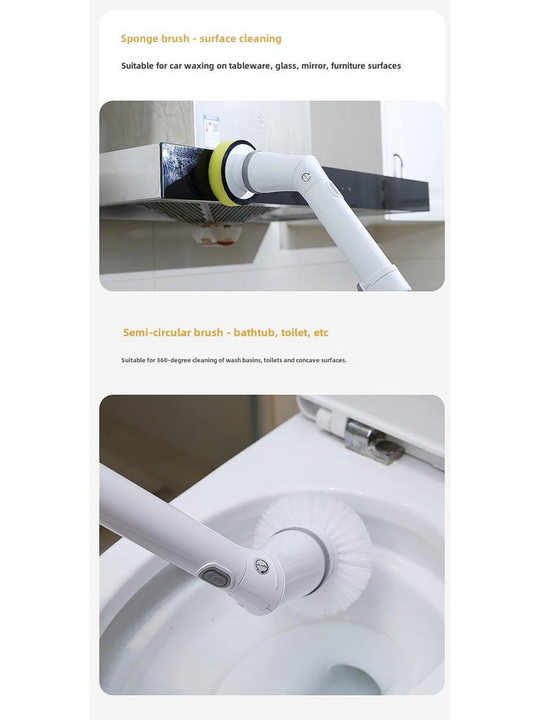 Electric Dual-Purpose Cleaning Brush for Kitchen, Bathroom & Glass - Handheld, Multifunctional & Powerful