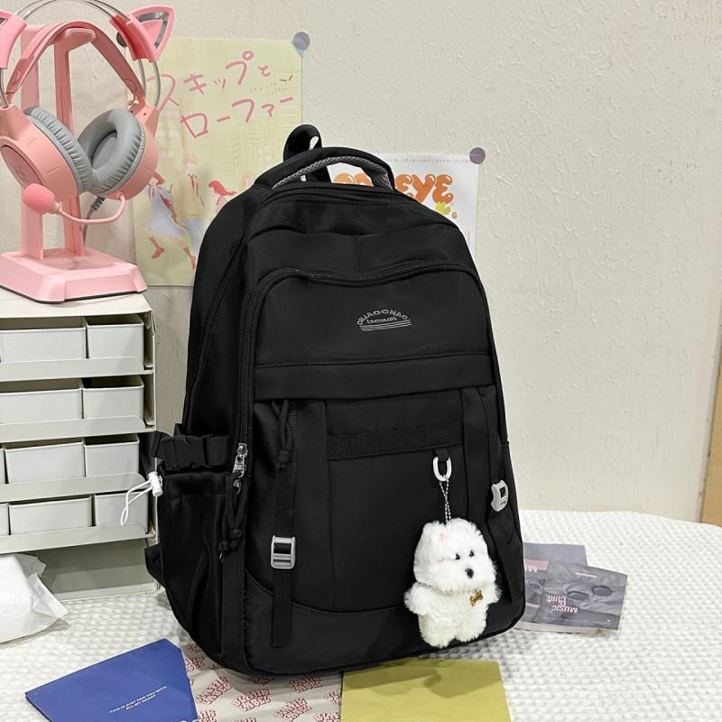 

Dopamine Schoolbag Junior High School Girl Ins Niche Cute Backpack Student 32x18x46 single package чёрный