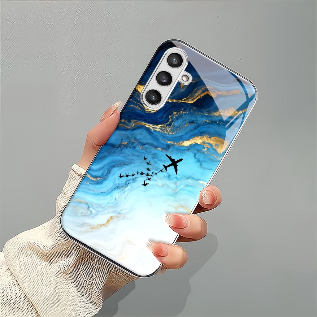 High-end PhoneCase Electroplated Glass TPU PhoneCase for Samsung Galaxy S26 S25 S24 S23 S22 S21 FE,Ultra,Plus Dropresistant