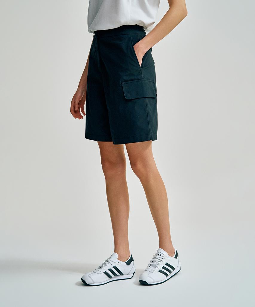 SERGIO TACCHINI W Cotton-Like Woven Bermuda Pants