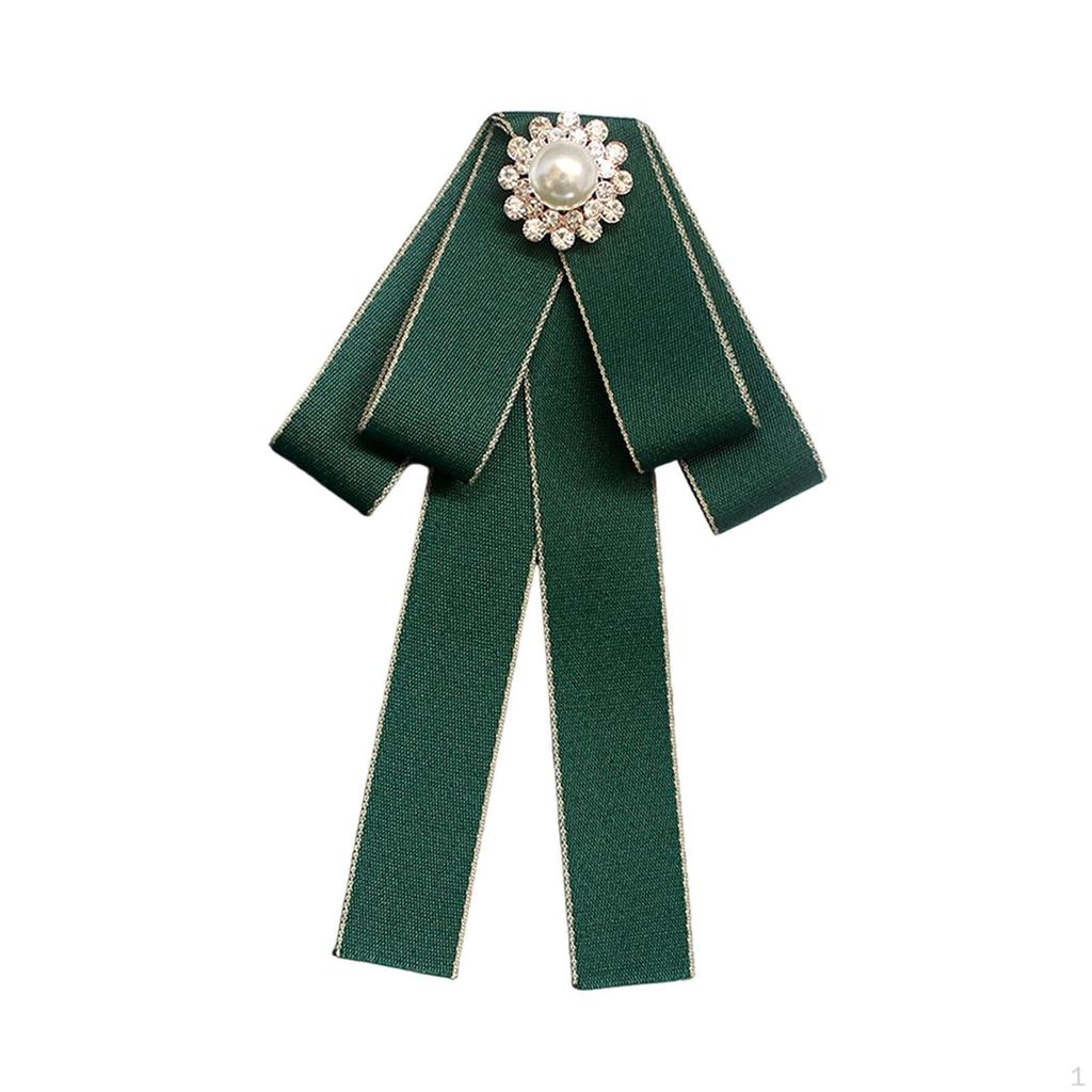 Ladies Bow Tie Brooch Gift, Elegant, Bowknot Collar Clothing Accessory for Dress Blouse Shirt