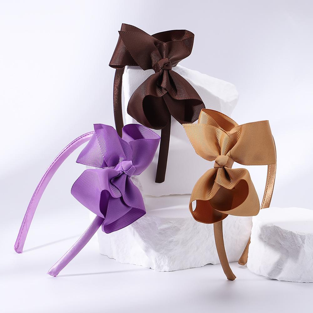 1 Pc Candy Color Cute Girls Headbands Kids Solid Bowknot Hair Bands Lovely Handmade Headwear Children Hair Accessories