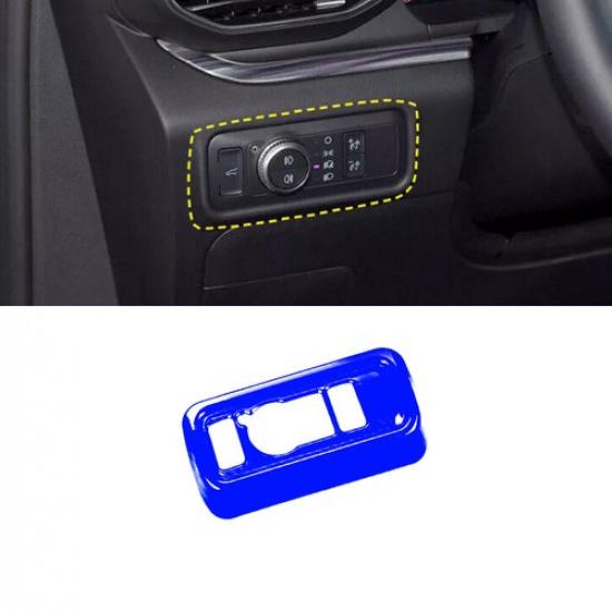 Car Headlight Switch Control Frame Cover For Ford Explorer - Bright Blue