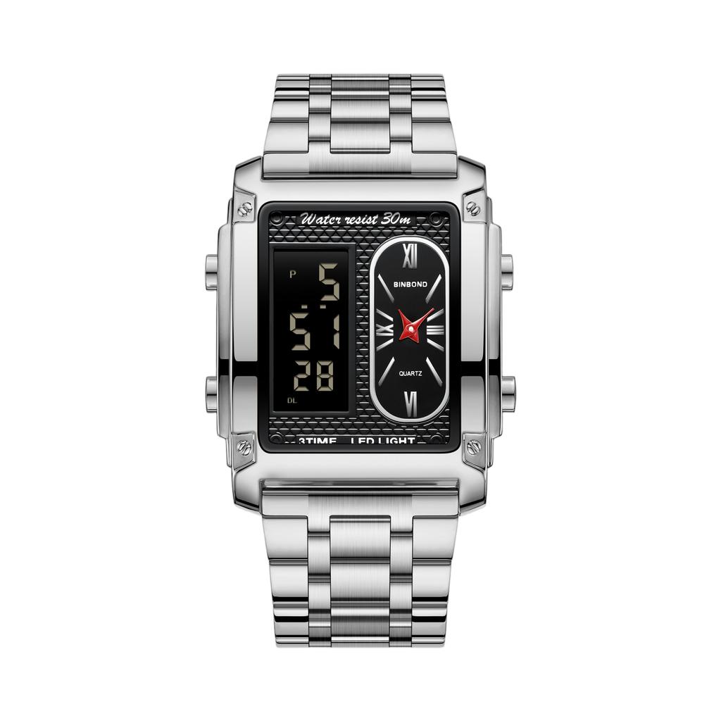 Men's Waterproof Luminous Running Alarm Clock Watch