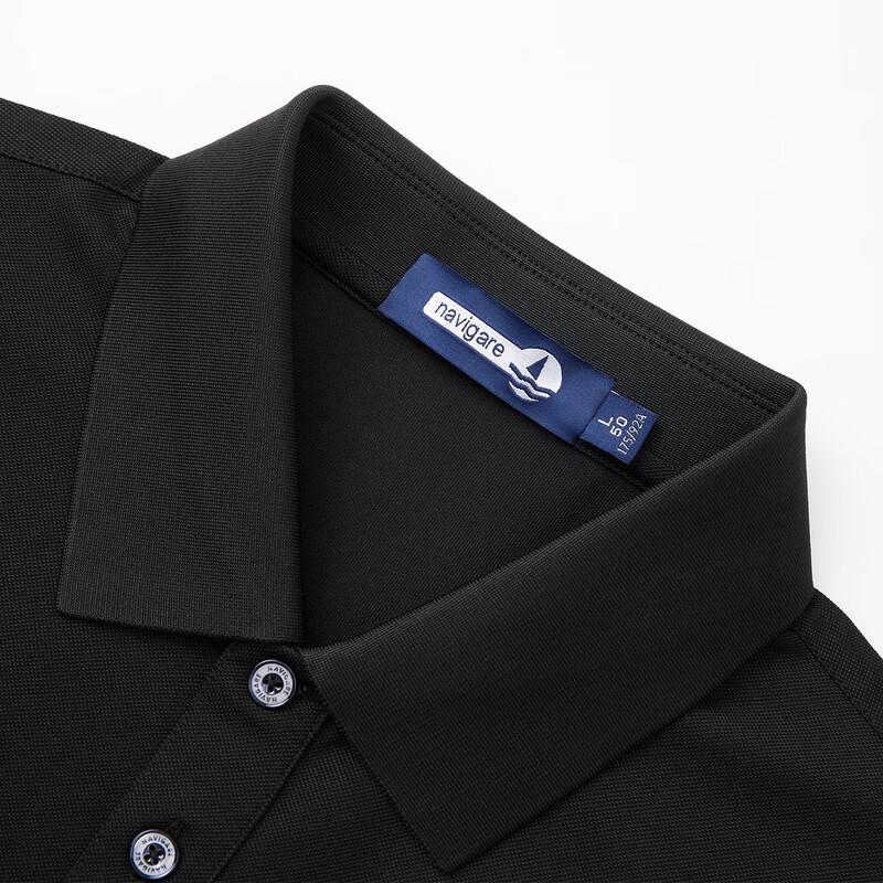 Navigare Men's Black Short-Sleeve Polo Shirt 1025523807