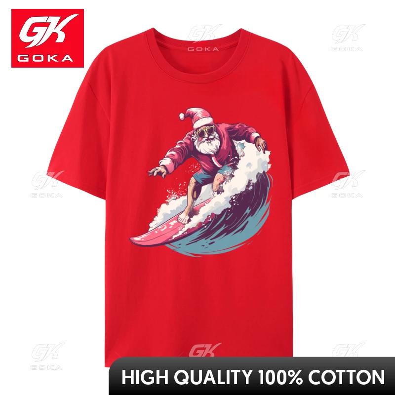 Christmas Surfing Santa Surfboarder Surf Lover Xmas Pajama Cotton Unisex Hockey Player Heartbeat Ice Hockey TShirt T Shirt S