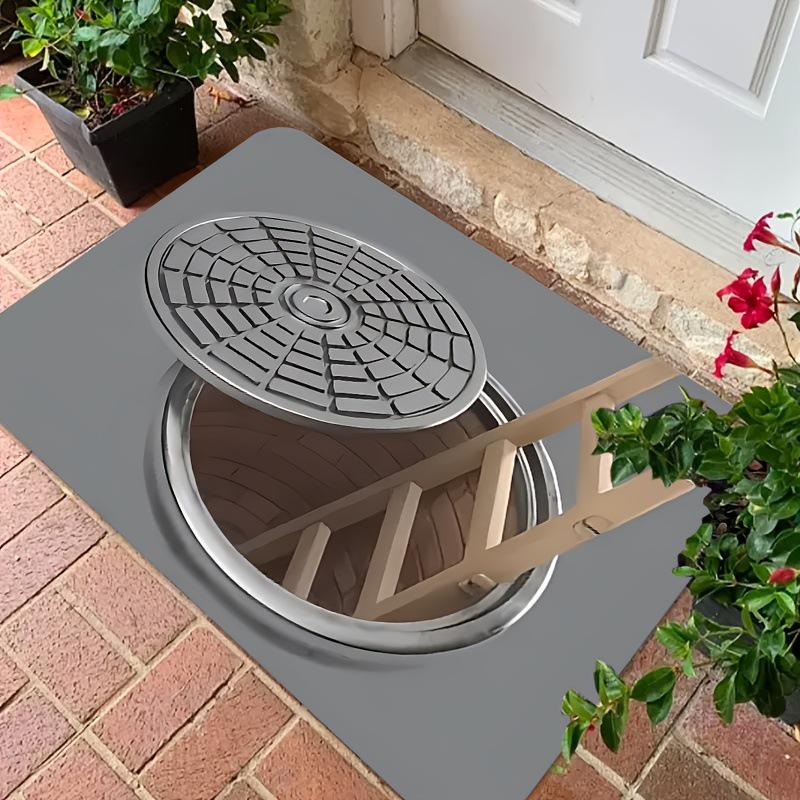 3D Illusion Dirt-Resistant Floor Mat: Absorbent & Durable Entrance/Bathroom Mat