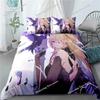 Genshin Impact Bedding Set Game Print Duvet Cover Quilt Soft Duvet Cover Sets Home Textile Queen King Size Girl Kids Room Decor0