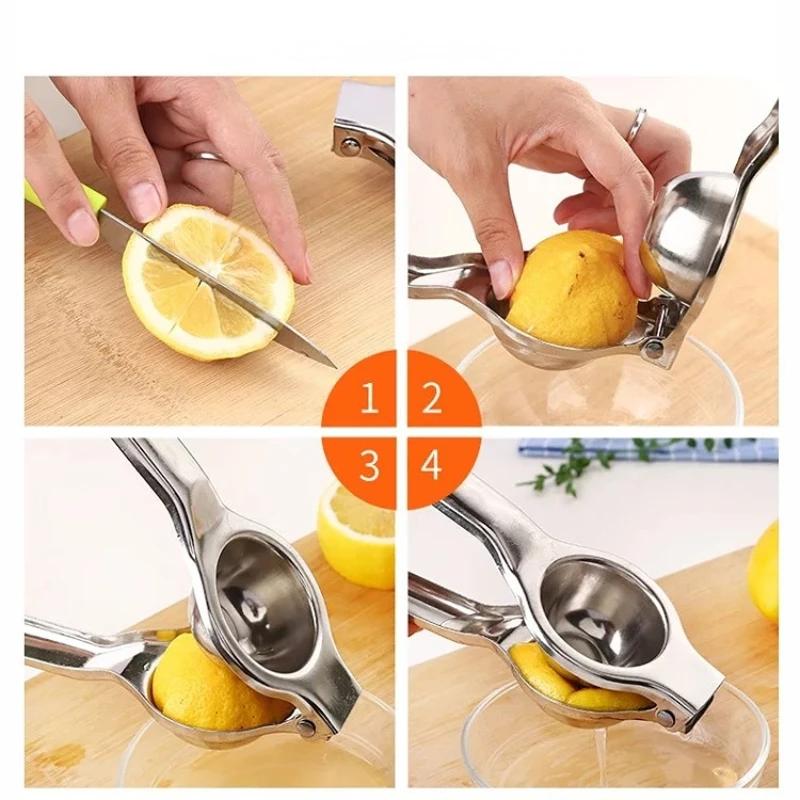 Citrus Press Manual Juicer Stainless Steel Metal Squeezer Juicer for Fruit Orange Lemon Kitchen Tool Accessories