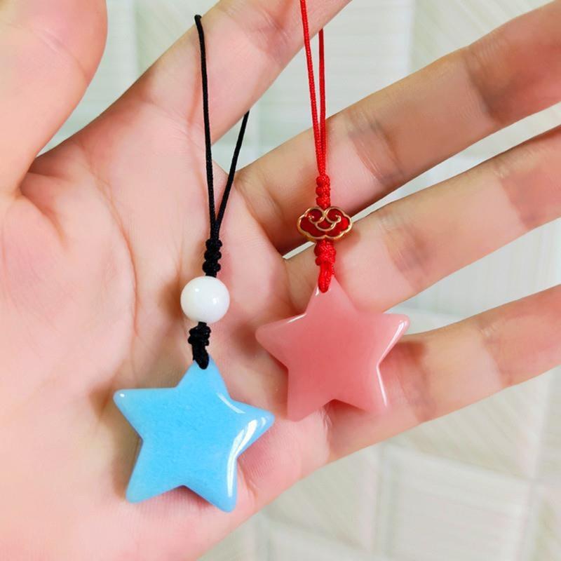 Chaveiro Estrela Luminosa Moda Pingente de Bolsa Unissex Amuleto Acessórios Chaveiro Ornamento Decorações de Bolsa