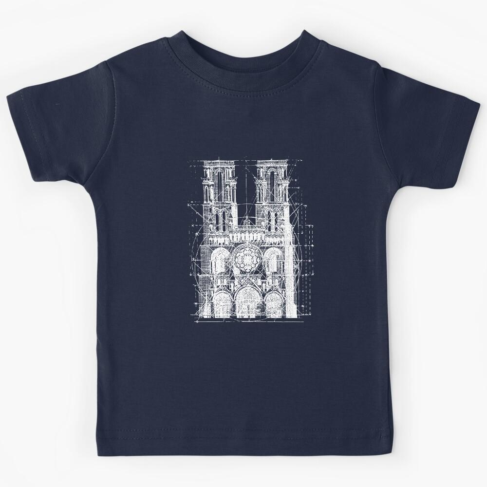 Architectural Golden Mean Laon Cathedral France Kids T-Shirt 120