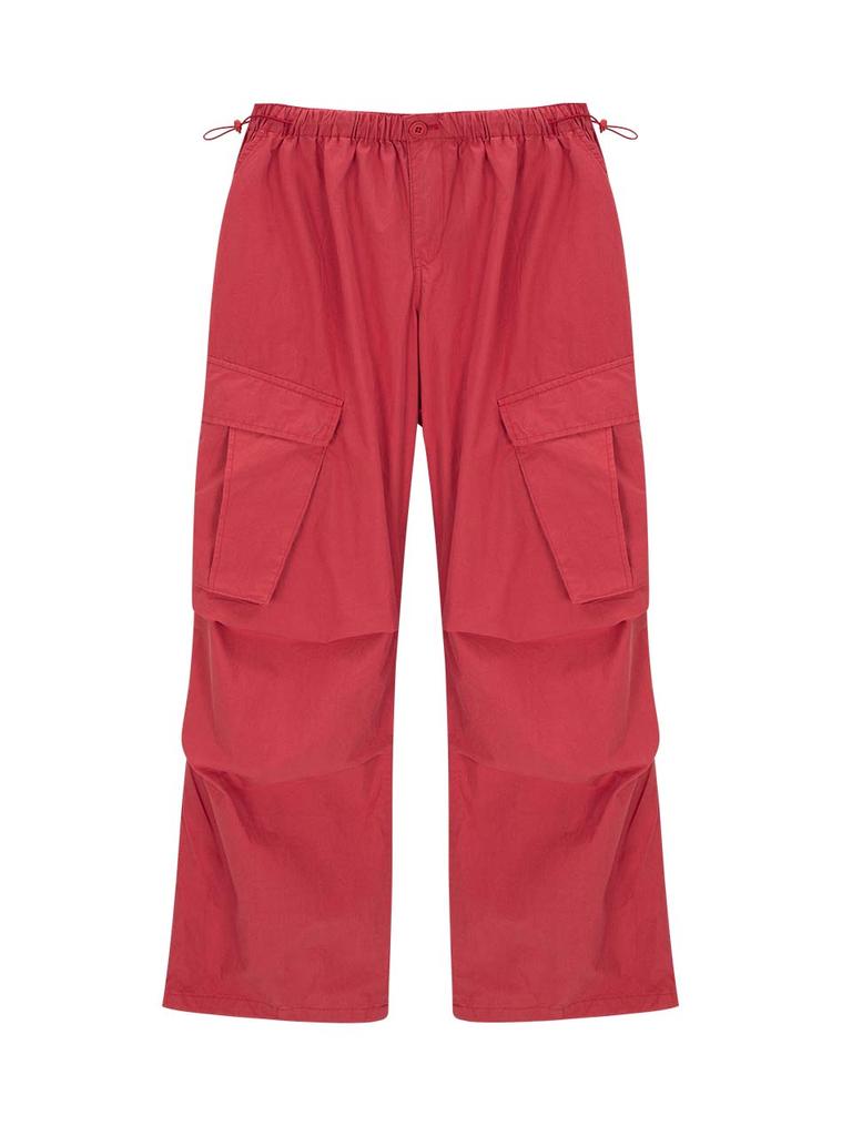 ASIF CALIE Parachute Cargo Pants Red