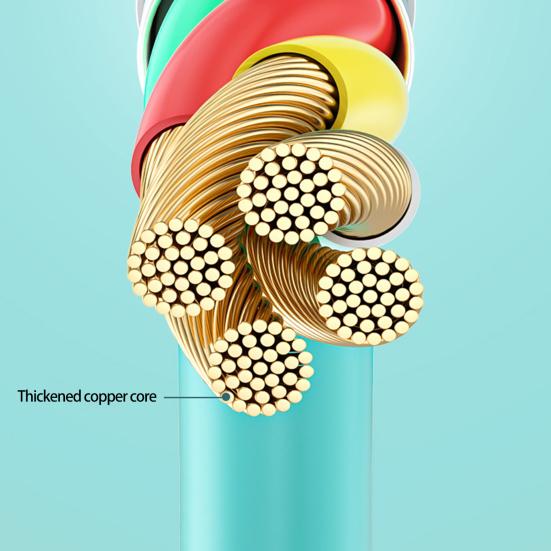 Data Cable Universal Flame Retardant Anti-winding LED Indicator Stable Output Super Fast Charging