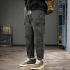 American trendy brand retro functional splicing overalls men's loose straight large size Harlan pants spring pure cotton casual pants