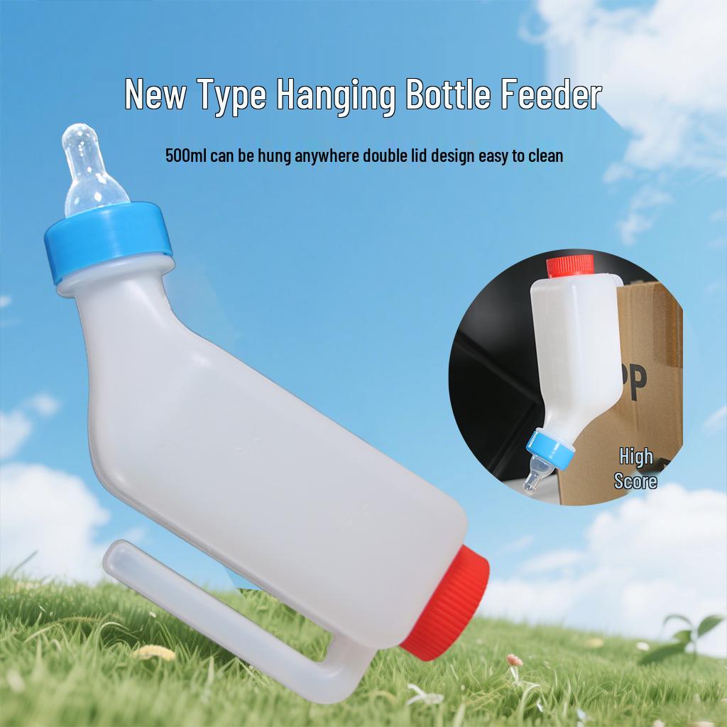 

500ml Leak-Proof Hanging Feeder with Silicone Nipple for Lambs 1 Feeder, Hanging