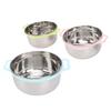 3PCS Set Mixing Bowl Multifunctional Stainless Steel Storage Nesting Bowl with Lid Type 2