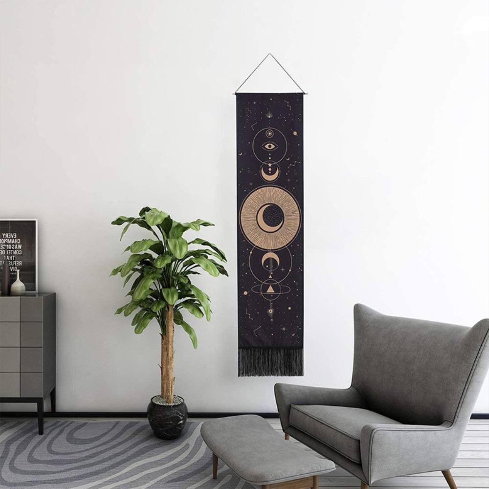 With Tassel Bohemian Tapestries Hanging Wall Rugs Dorm Decor Blanket Moon Phase Tapestry Home