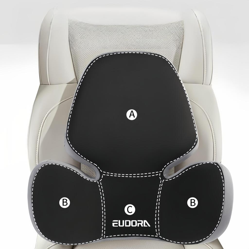 Car Headrest Relieves Neck Pain Headrest Seat Lumbar Cushion Removable Pillowcase Helps Relieve Fatigue Lumbar Support Cushion