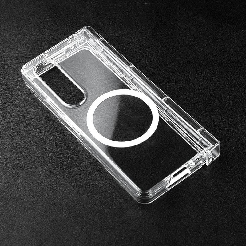Anti-Scratch Full Protective Case for Samsung Galaxy Z Fold 7 4 5 6 SE W25 Clear Magsafe Foldable Reinforced Toughness PC Cover