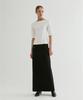 FROMWHERE Belted Straight Maxi Skirt Black
