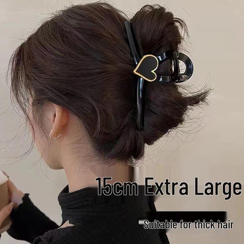 Elegant Large Hair Claw Clip for Thick Hair - High-End Korean Updo Shark Clip