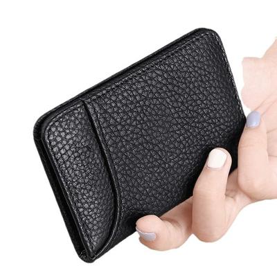 Herren RFID-blockierende schlanke Ledergeldbörse Minimalistischer Fronttaschen-Kartenhalter Bifold-Geldbörse Kreditkartenetui Kleiner Geldklammer-Geldbörse für Herren