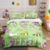 Cute Cartoon Cats With Flowers Print Bedding Set 1 Duvet Cover 2 Pillowcases For Adult And Children Luxury Gift Full Size