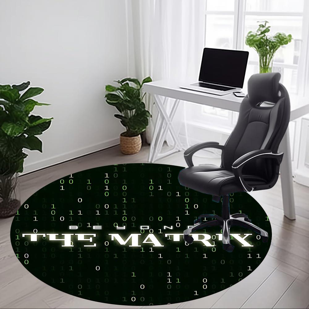 1pc THE Matrix Office Round Area Rug, Under Office Chairs Bedroom Living Room Home Decor, Room Deco, Available in Various Sizes