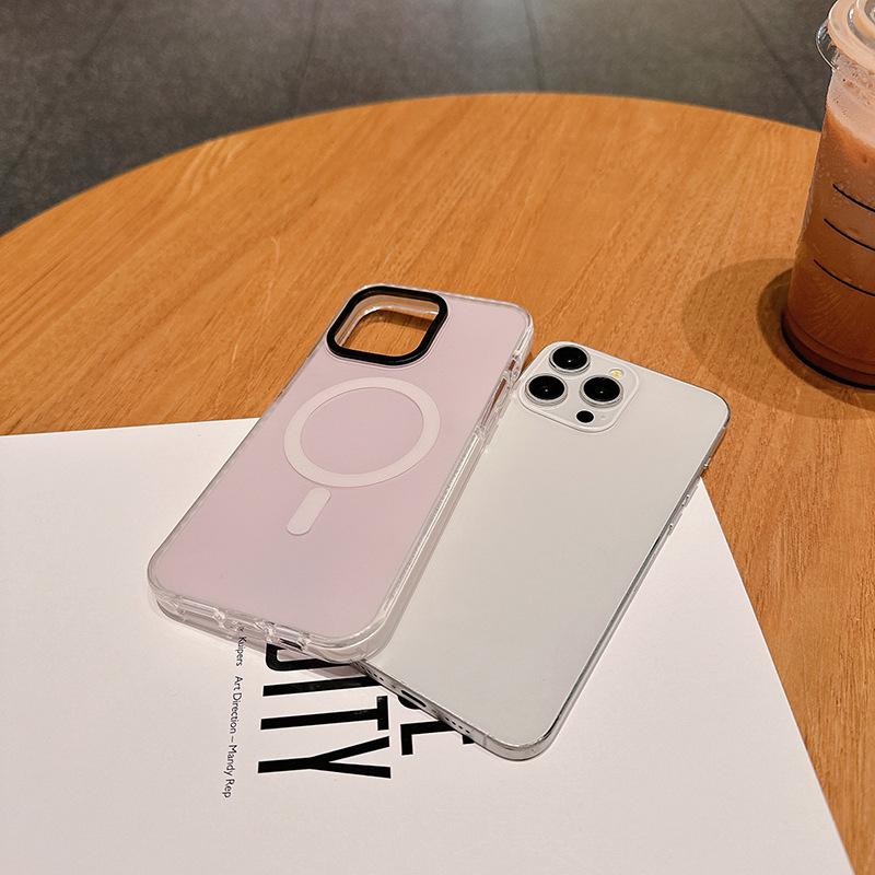 For IP16promax Colorful IMD Skin-feeling Color Strip Magnetic Phone Case for IP6pro Camera