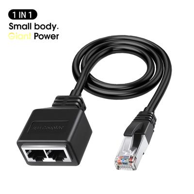 Gigabit Ethernet Сплиттер Rj45 Мужской к 2 Женский кабель адаптера Ethernet Разъем Расширение разъема