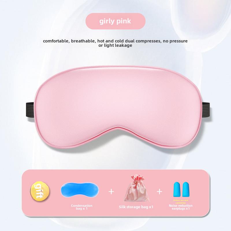 Masque pour les yeux en soie double face pour hommes et femmes: Options de blocage de la lumière et de compresses chaudes/froides pour le sommeil et la relaxation