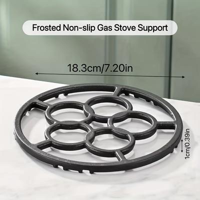 Durable Non-Slip Cast Iron Gas Stove Rack | 1 Kitchen Safety Accessory | Pot Holder, Decorative, Enhances Cooking Safety, Not for Direct Food Contact
