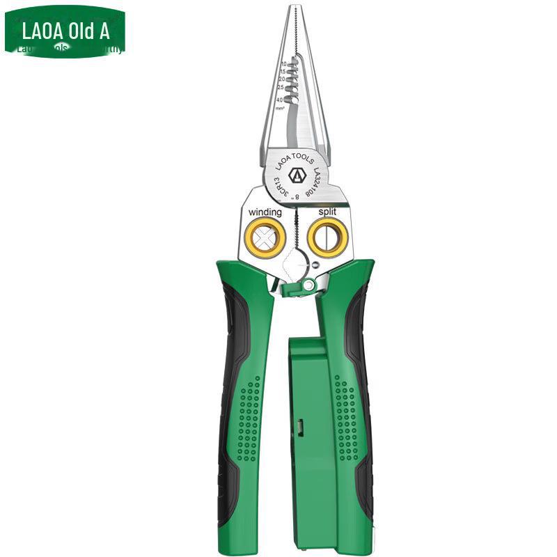 8-in-1 Multi-Function Stainless Steel Wire Stripping and Cutting Pliers for Electricians
